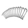 CLE A PIPE DEBOUCHEE  6X12 PANS- JEU DE 16PCS