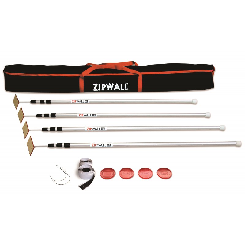 ZIPWALL Pack SLP4 lot de 4 perches